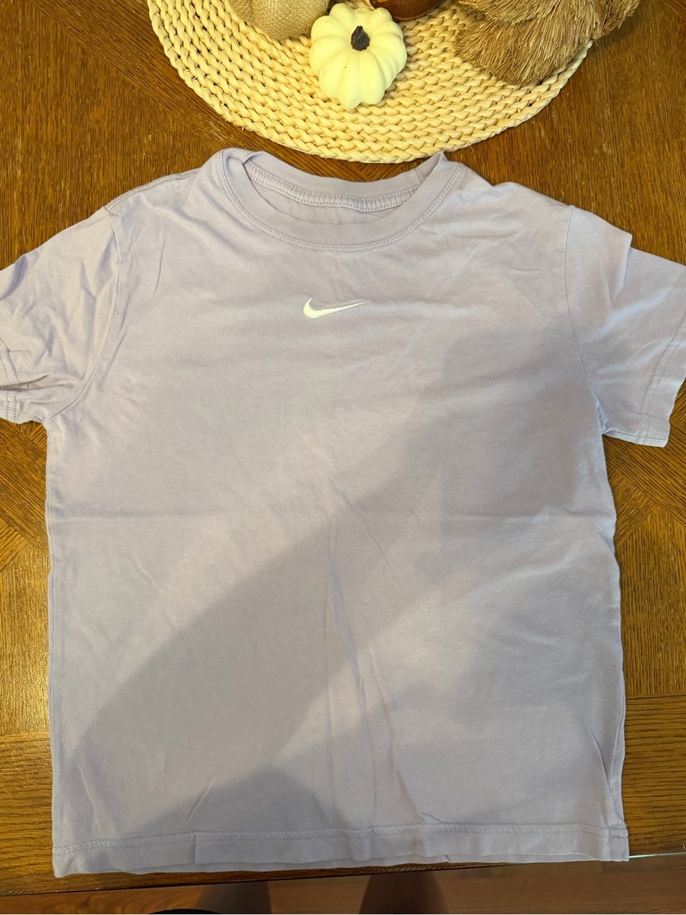 Nike Kids Lavender Short Sleeve Tee with White Swoosh